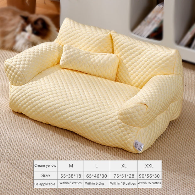 Pet Sofa Four Seasons Universal Removable And Washable Kennel Waterproof Breathable Ice Silk