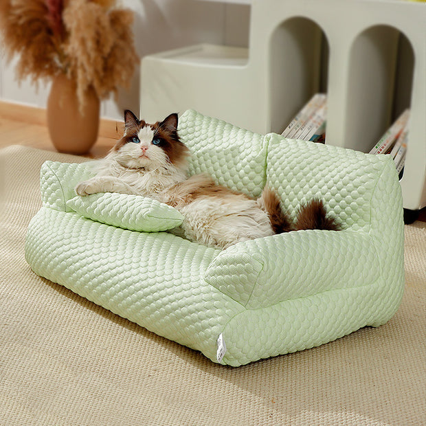 Pet Sofa Four Seasons Universal Removable And Washable Kennel Waterproof Breathable Ice Silk