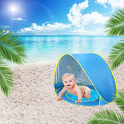 Children  Babies Beach  Tents Shade Bule